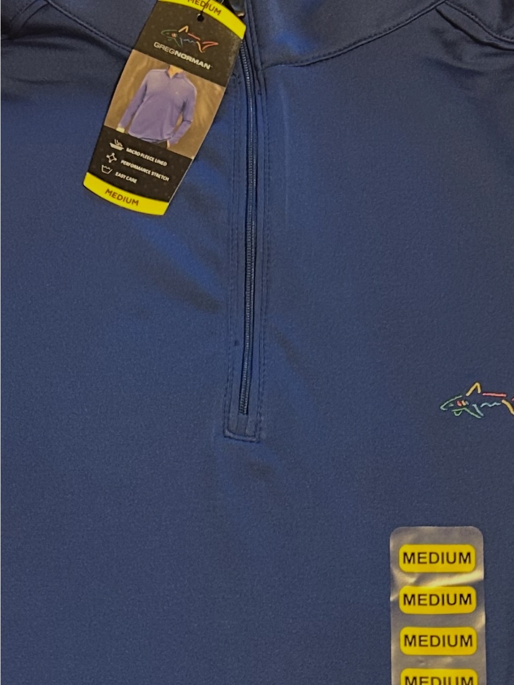 Greg Norman Collection Men's Zip-Up Performance Pullover - Blue